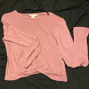 Long sleeve crop top